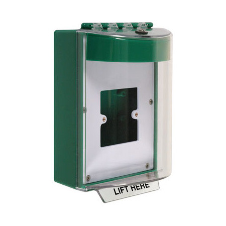 STI-13920NG STI Universal Stopper with Horn, Enclosed Back Box & European Open Mounting Plate, No Label