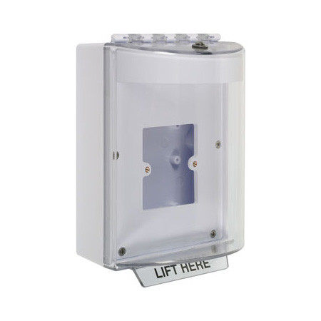 STI-13920NW STI Universal Stopper with Horn, Enclosed Back Box & European Open Mounting Plate, No Label