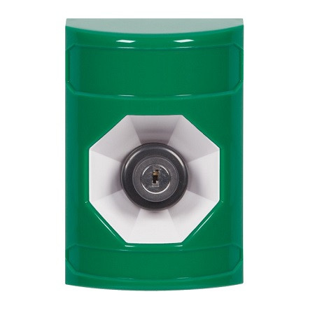 SS2103NT-ES STI Green No Cover Key-to-Activate Stopper Station with No Text Label Spanish
