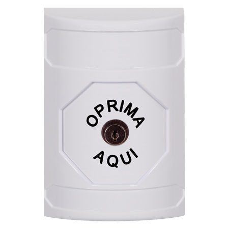 SS2300NT-ES STI White No Cover Key-to-Reset Stopper Station with No Text Label Spanish