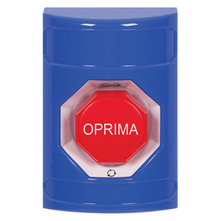 SS2409NT-ES STI Blue No Cover Turn-to-Reset (Illuminated) Stopper Station with No Text Label Spanish