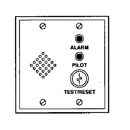 1000252 Potter MS-RH/KA/P/R Red Remote Alarm Horn, Alarm LED