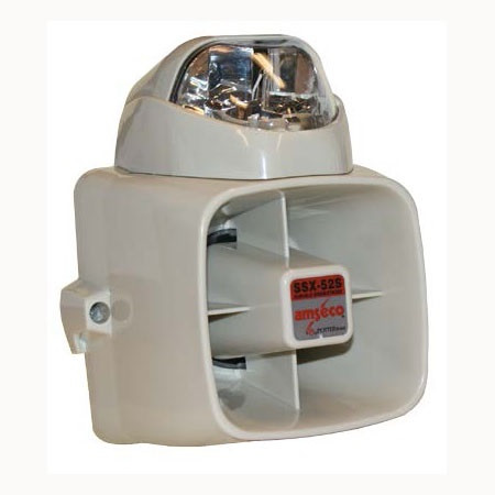 4150035 Potter SSX-82SC 25W 2-Tone Siren with Clear Strobe