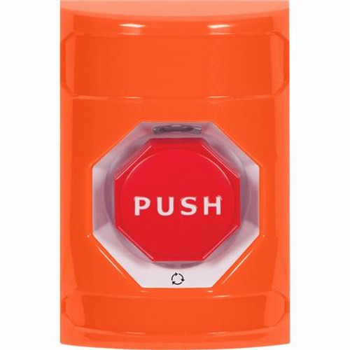 SS2509NT-EN STI Orange No Cover Turn-to-Reset (Illuminated) Stopper Station with No Text Label English