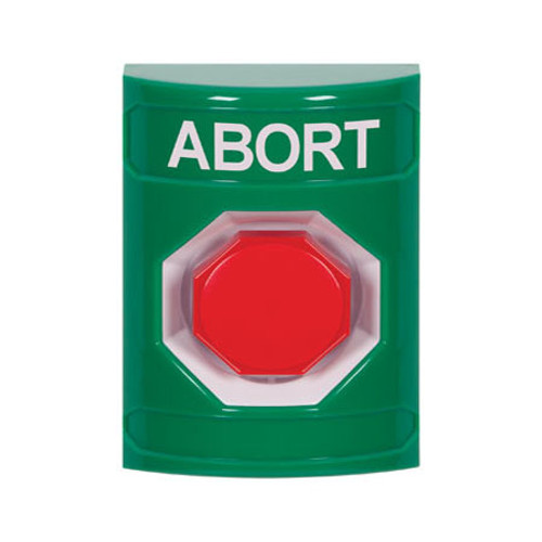 SS2105AB-EN STI Green No Cover Momentary (Illuminated) Stopper Station with ABORT Label English