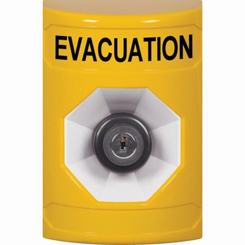 SS2203EV-EN STI Yellow No Cover Key-to-Activate Stopper Station with EVACUATION Label English