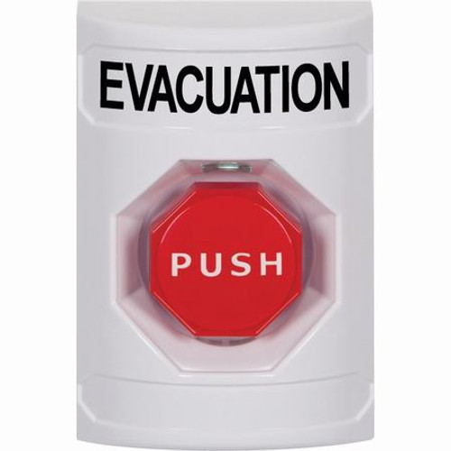 SS2302EV-EN STI White No Cover Key-to-Reset (Illuminated) Stopper Station with EVACUATION Label English