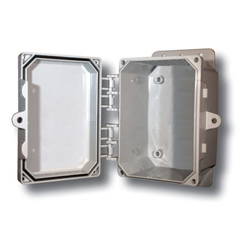 BW-L863 Mier UL Listed NEMA Rated Outdoor 8" H x 6" W x 3" D Polycarbonate Electrical Enclosure - Gray - Solid Door