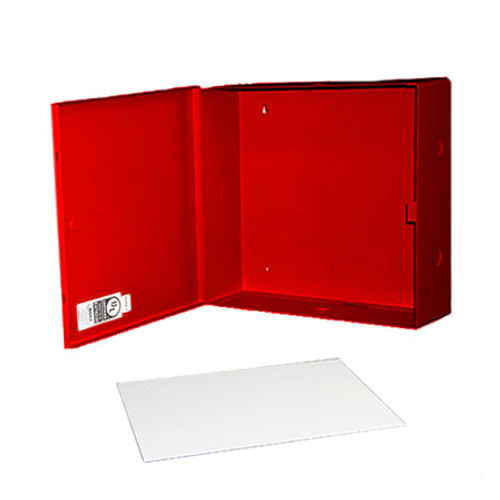 BW-106BPRUL Mier UL Listed NEMA Type 1 Indoor 12" W x 12" H x 4" D Metal Electrical Enclosure - Red w/ Internal Removable 10" W x 10" H Back Panel