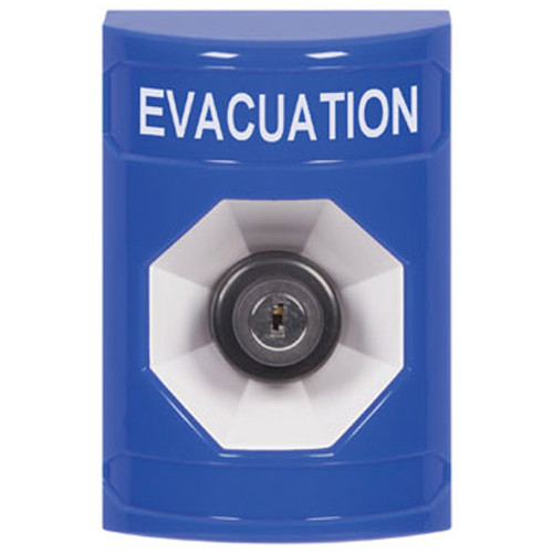 SS2403EV-EN STI Blue No Cover Key-to-Activate Stopper Station with EVACUATION Label English