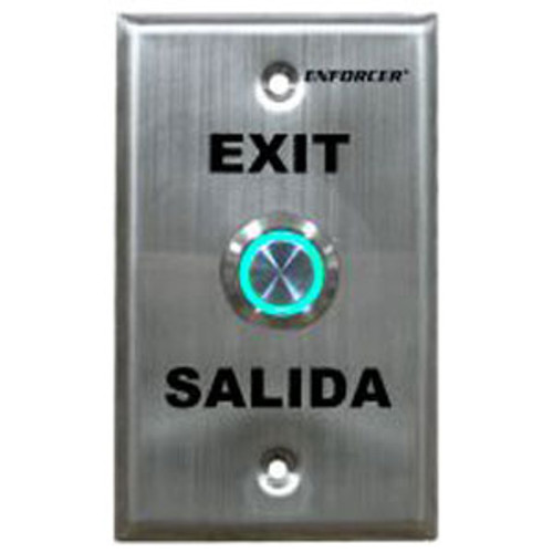 SD-7275SGEX1Q Seco-Larm Vandal-Resistant Red/Green Illuminated Single-Gang Request-To-Exit Plate
