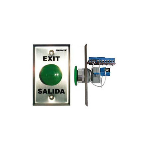 SD-7201GAPT1Q Seco-Larm Green Button Single-Gang Request-To-Exit Plate w/ Timer