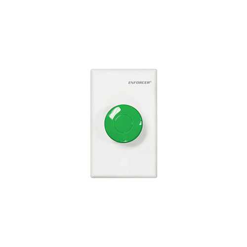 SD-7217GWQ Seco-Larm Green Button White Slimline Request-To-Exit Plate