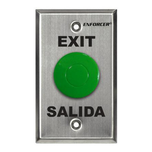 SD-7213-GSP Seco-Larm Green Button Single-Gang Request-To-Exit Plate w/ Pneumatic Timer