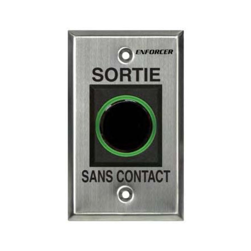 SD-927PKC-NFQ Seco-Larm "No Touch" Single-Gang Indoor Request-To-Exit Plate - French