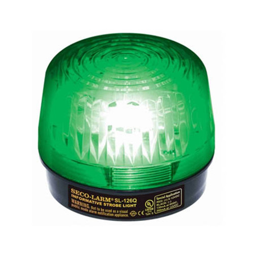 SL-126-A24Q/G Seco-Larm Green Strobe Light 6-24VDC