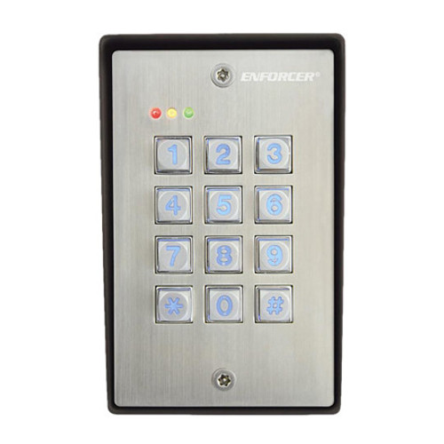 SK-1123-SDQ Seco-Larm Weather-Resistant Rugged Illuminated Stand-Alone Keypad