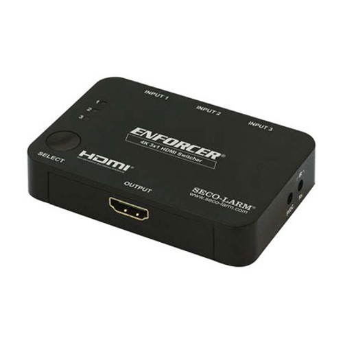 MVS-AH31-01NQ Seco-Larm HDMI 4K Switcher with 3 HDMI Inputs and 1 HDMI Output