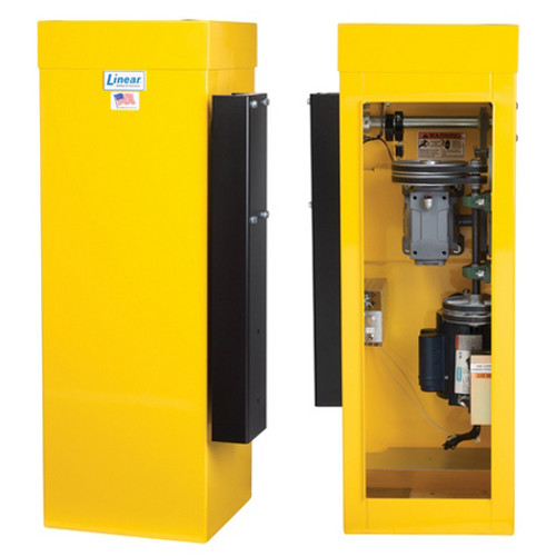 BGUS-D-14-211-YS Linear 1/2 HP Barrier Gate with Counter Balanced Arm and Battery Backup - Yellow