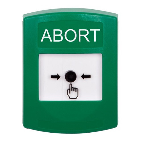 GLR101AB-EN STI Green Indoor Only No Cover Key-to-Reset Push Button with ABORT Label English