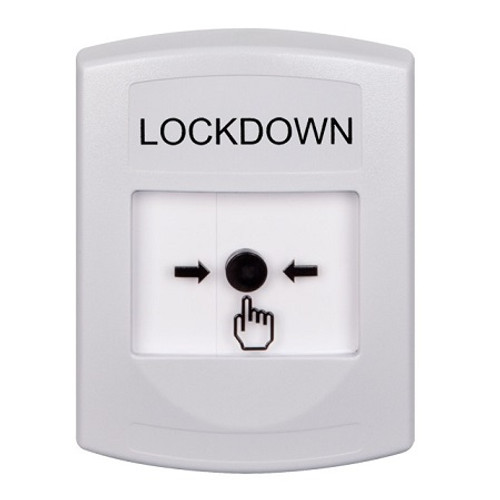 GLR301LD-EN STI White Indoor Only No Cover Key-to-Reset Push Button with LOCKDOWN Label English