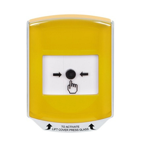GLR2A1NT-EN STI Yellow Indoor Only Shield w/ Sound Key-to-Reset Push Button with No Text Label English