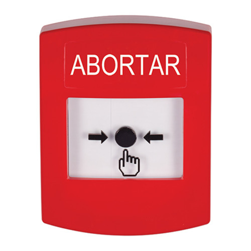GLR001AB-ES STI Red Indoor Only No Cover Key-to-Reset Push Button with ABORT Label Spanish