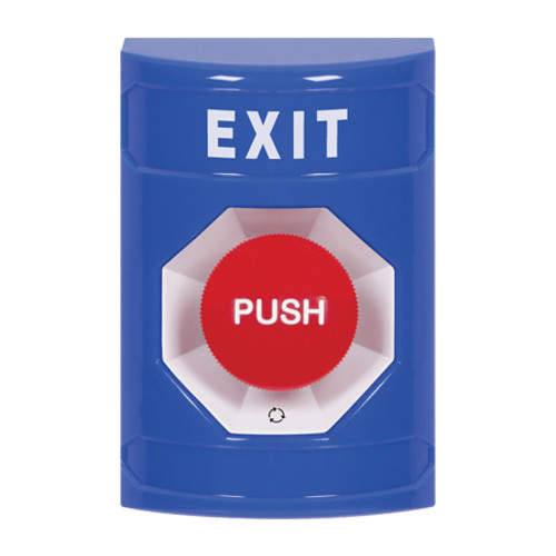 SS2401XT-EN STI Blue No Cover Turn-to-Reset Stopper Station with EXIT Label English