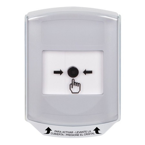 GLR3A1NT-ES STI White Indoor Only Shield w/ Sound Key-to-Reset Push Button with No Text Label Spanish