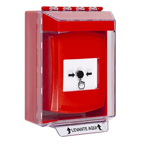 GLR071NT-ES STI Red Indoor/Outdoor Low Profile Surface Mount Key-to-Reset Push Button with No Text Label Spanish