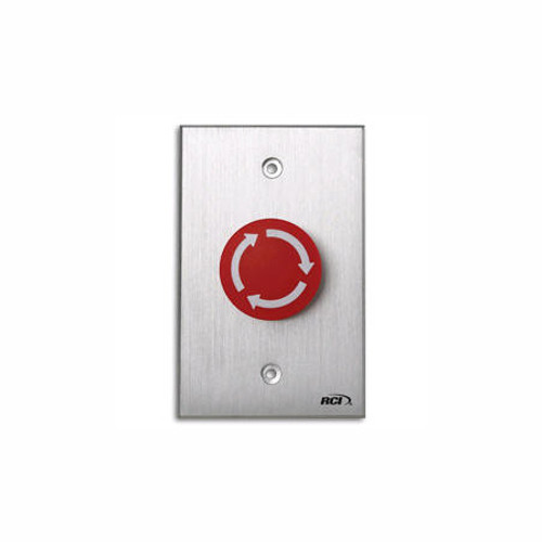 919-MA X 28 Dormakaba RCI Rotary Release - Brushed Anodized Aluminum Faceplate - Red Cap