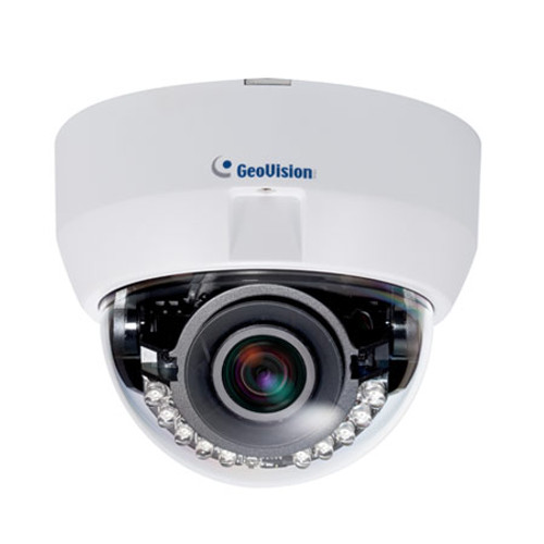 GV-FD8700-FR Geovision 3.3~12mm Varifocal 30FPS @ 8MP Indoor IR Day/Night WDR Dome IP Security Camera 12VDC/PoE