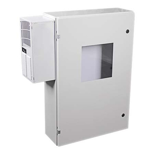 EM362408WA STI UL Listed 36" H x 24" W x 8" D Metal Electrical Enclosure with AC/Heater and Window