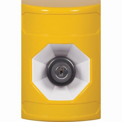 SS2203NT-EN STI Yellow No Cover Key-to-Activate Stopper Station with No Text Label English