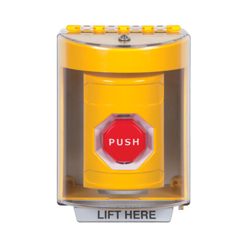 SS2282NT-EN STI Yellow Indoor/Outdoor Surface w/ Horn Key-to-Reset (Illuminated) Stopper Station with No Text Label English