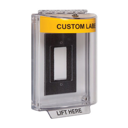 STI-13310CY STI Universal Stopper Dome Cover Enclosure Flush Back Box and Hood - Custom Label - Yellow - Non-Returnable