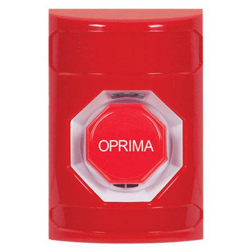 SS2005NT-ES STI Red No Cover Momentary (Illuminated) Stopper Station with No Text Label Spanish