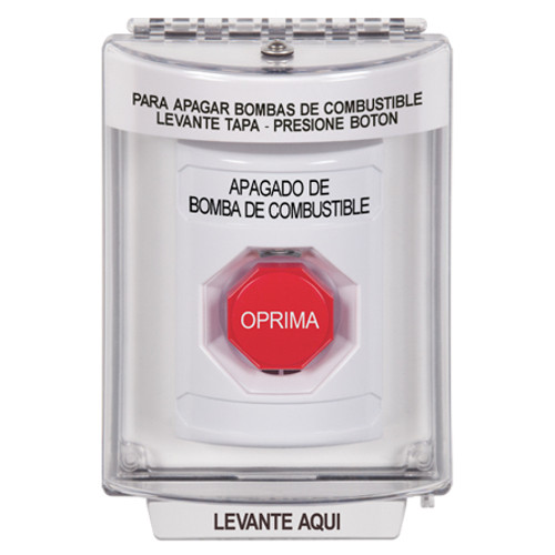 SS2342PS-ES STI White Indoor/Outdoor Flush w/ Horn Key-to-Reset (Illuminated) Stopper Station with FUEL PUMP SHUT DOWN Label Spanish SS2342PS-ES STI White Indoor/Outdoor Flush w/ Horn Key-to-Reset (Illuminated) Stopper Station with FUEL PUMP SHUT DOWN Label Spanish