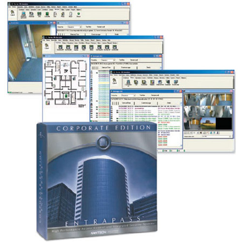 E-COR-WEB-3 Kantech EntraPass Corporate Edition option, License for 3 concurrent WebStations - Email Delivery