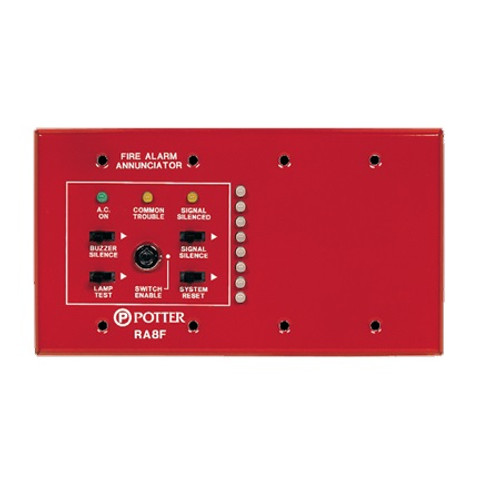 3002135 Potter RA8FR Red 8 Zone Annunciator