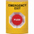SS2201EX-EN STI Yellow No Cover Turn-to-Reset Stopper Station with EMERGENCY EXIT Label English