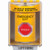 SS2278EX-EN STI Yellow Indoor/Outdoor Surface Pneumatic (Illuminated) Stopper Station with EMERGENCY EXIT Label English