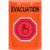 SS2506EV-EN STI Orange No Cover Momentary (Illuminated) with Orange Lens Stopper Station with EVACUATION Label English
