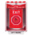 SS2087XT-EN STI Red Indoor/Outdoor Surface w/ Horn Weather Resistant Momentary (Illuminated) with Red Lens Stopper Station with EXIT Label English