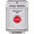 SS2331EX-EN STI White Indoor/Outdoor Flush Turn-to-Reset Stopper Station with EMERGENCY EXIT Label English