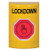 SS2207LD-EN STI Yellow No Cover Weather Resistant Momentary (Illuminated) with Red Lens Stopper Station with LOCKDOWN Label English