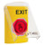 SS22A7XT-EN STI Yellow Indoor Only Flush or Surface w/ Horn Weather Resistant Momentary (Illuminated) with Red Lens Stopper Station with EXIT Label English