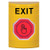 SS2206XT-EN STI Yellow No Cover Momentary (Illuminated) with Red Lens Stopper Station with EXIT Label English