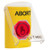 SS2226AB-EN STI Yellow Indoor Only Flush or Surface Momentary (Illuminated) with Red Lens Stopper Station with ABORT Label English