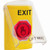 SS2226XT-EN STI Yellow Indoor Only Flush or Surface Momentary (Illuminated) with Red Lens Stopper Station with EXIT Label English